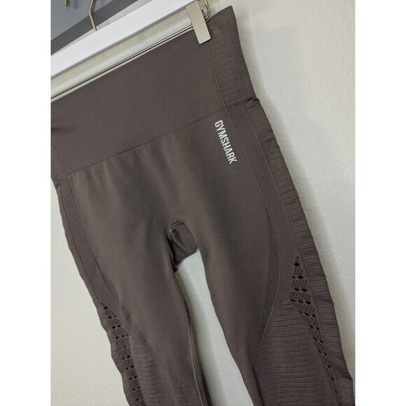 GYMSHARK Womens Size Med Gymsweaty Brisk Like Me Mesh Seamless Leggings Gray $36 - Picture 2 of 8